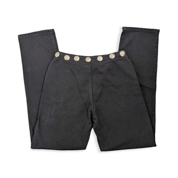 Rocky Mountain Jeans 31x32 Concho Button Southwest Denim Black 90's Rockies - Picture 2 of 11